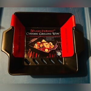 Charcoal Companion Ceramic Grilling Wok NEW